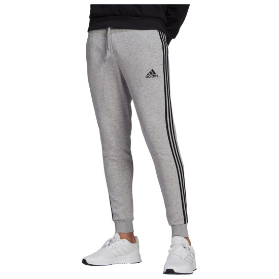 Adidas Ανδρικό παντελόνι φόρμας Essentials Fleece Fitted 3-Stripes Pants
